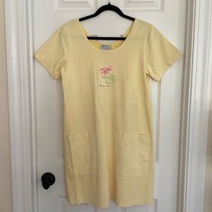NWOT Fresh Produce Hawaii Short Sleeve Yellow Shirt dress size small Made in USA